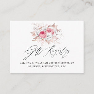 Floral and Lace Bridal Shower Display Shower Gift Enclosure Card
