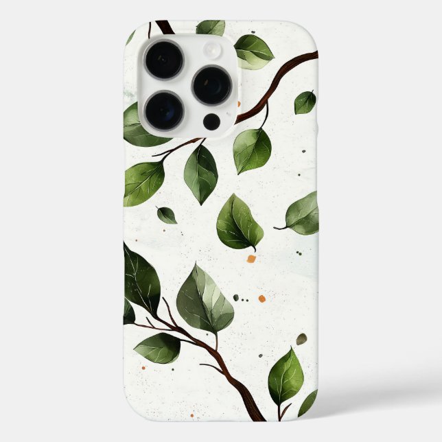 Floral and Leaves Case-Mate iPhone Case (Back)