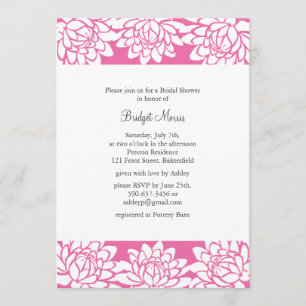 Floral and Modern Bridal Shower Invitation