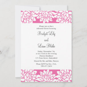Floral and Modern Rehearsal Dinner Invitation