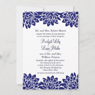 Floral and Modern Wedding Invitation