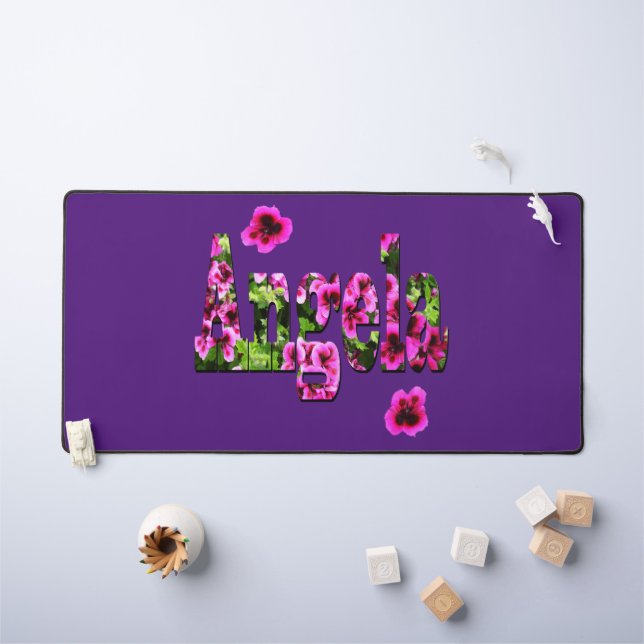 Floral Angela Nom, Mat de bureau (Tableau pour enfants)