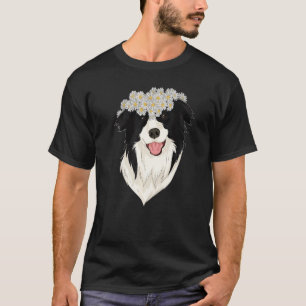 Floral Animal Lover Dog Owner Dog Lover Flower Bor T-Shirt