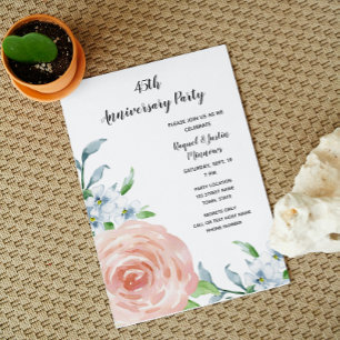 Floral Anniversary Invitation