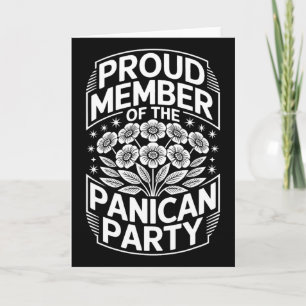Floral Anti Trump Panican Party Card