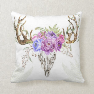 Floral Antler Pillow