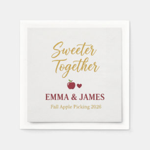 Floral Apple Picking Cocktail Napkins – Personaliz