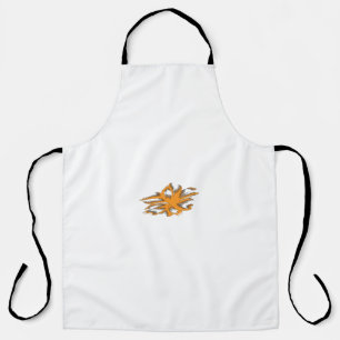 Floral Apron White Kitchen Apron Minimal Flower