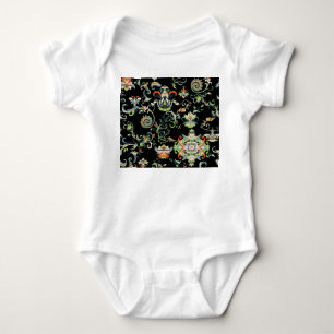 Floral Arabic Ornament: Seamless Traditional Baby Bodysuit