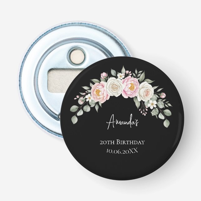 Floral Arch Birthday Personalized Opener (Front)