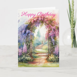 Floral Arch Landscape Card