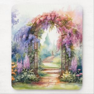 Floral Arch Landscape Mouse Pad