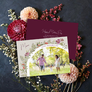 Floral Arch Photo Happy Mother's Day Mama Card