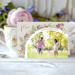 Floral Arch Photo Happy Mother's Day Mama Card<br><div class="desc">Affordable custom printed photo cards with simple templates for customization. This elegant modern design has an arched photo frame for your special photo with mom or grandma, bordered by pretty watercolor painted flowers and greenery. Personalize it with your custom greeting on the back. Use the design tools to change the...</div>