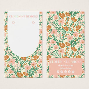 Floral Arch Pink GreenEarring Jewellery Display Ca