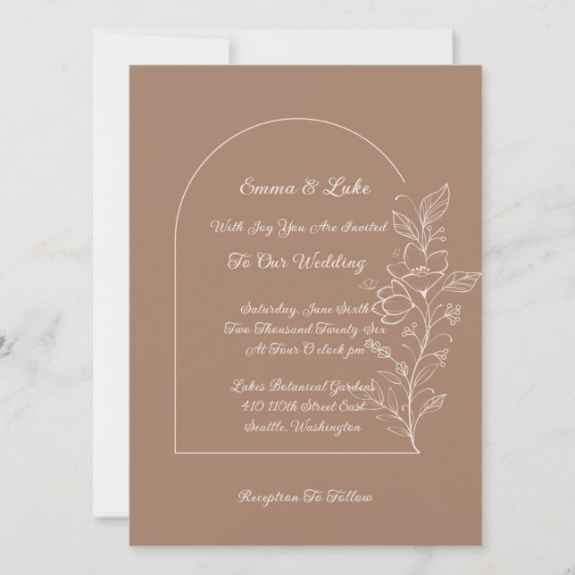 Floral Arch Wedding Invitation (Devant)