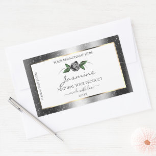 Floral Argent Blanc produit Étiquettes Parties sci