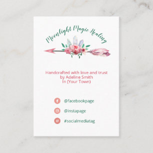 Floral Arrow Spell Jar Candle Kit Product Line Business Card