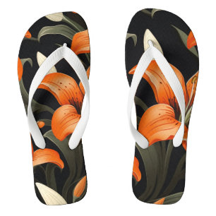 FLORAL ART #1 FLIP FLOPS