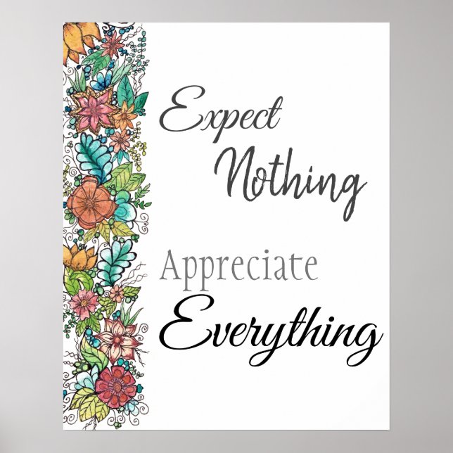 Floral art and quote poster (Front)