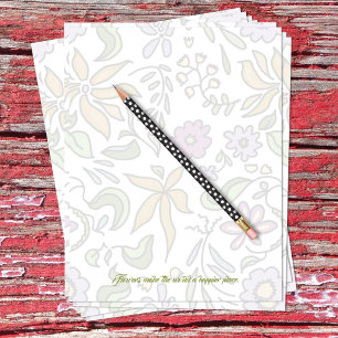 Floral Art Blank Scrapbook Paper