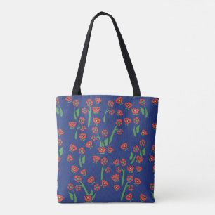 Floral Art Deco pattern Tote Bag