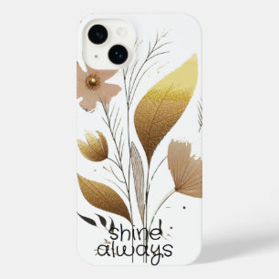 floral art in gold vector image iPhone 14 plus case