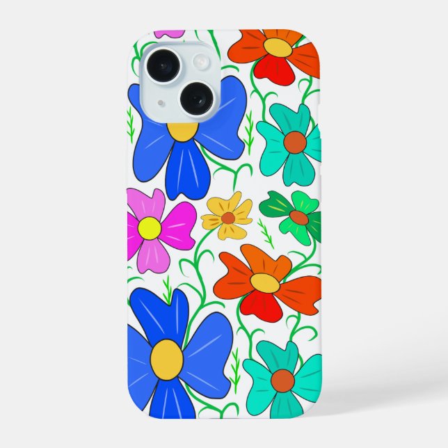 Floral art iPhone 15 case (Back)