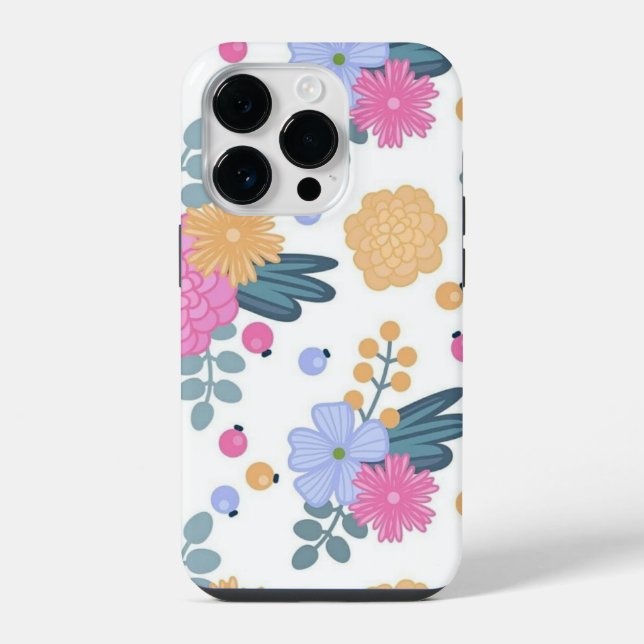 Floral art iPhone case (Back)