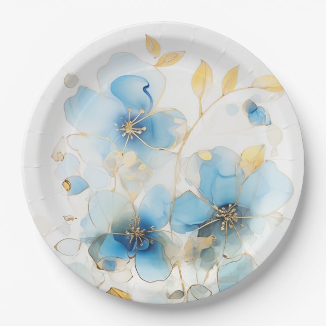 Floral art  paper plate (Front)