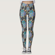 Floral Art Pattern with Periwinkle Flowers
