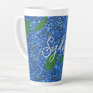 Floral Art Personal Name Latte Mug