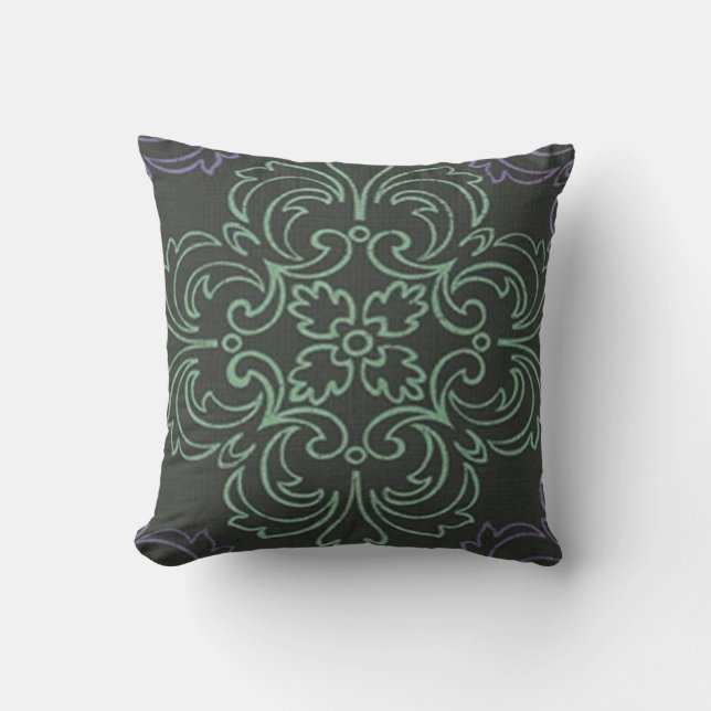 Floral Art Reversible Pillow (Front)