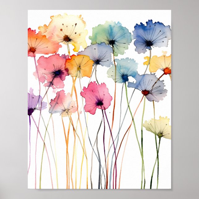 Floral Art Wall Decor Poster for Home & Office (Front)