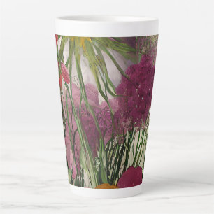 Floral Artistic Patterned Coffee Lovers Latte Mug