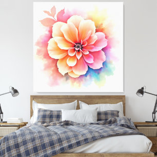 Floral Artistry Unveiled Design Canvas Print