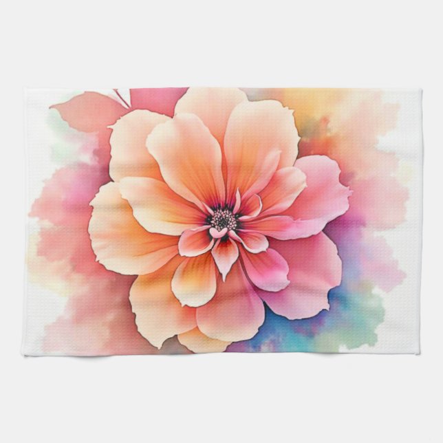 Floral Artistry Unveiled Design Kitchen Towel (Horizontal)