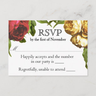 Floral Artistry Wedding RSVP Card