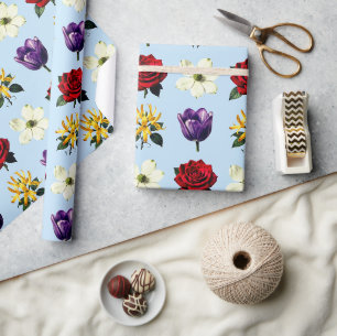 Floral Artsy Fun Gift Ideas Wrapping Paper