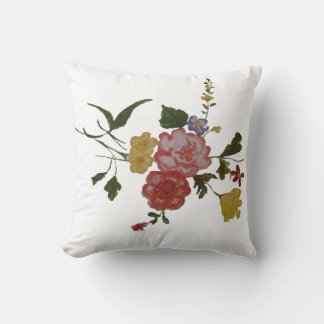 Floral Artwork Japanese Flower Throw Pillow