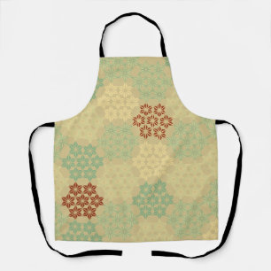 Floral (Asanoha) Pattern Golden Apron
