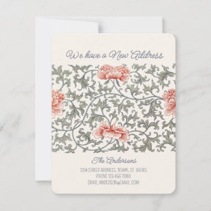  Floral Asian William Morris style CC1289 Moving Announcement