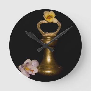 Floral Attraction Round Clock