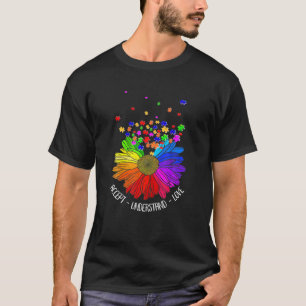 Floral Autism Awareness Daisy Flower For Mom Women T-Shirt
