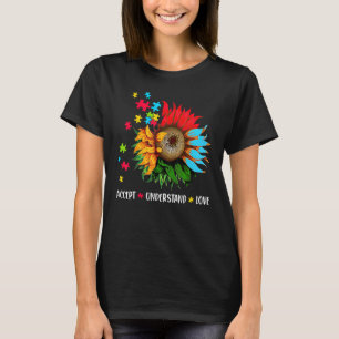 Floral Autism Awareness Daisy Flower For Mom Women T-Shirt