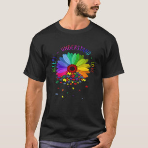Floral Autism Awareness Daisy Flower For Mom Women T-Shirt