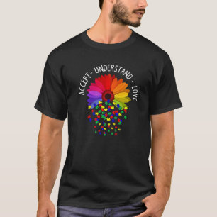 Floral Autism Awareness Daisy Flower Mom Women T-Shirt