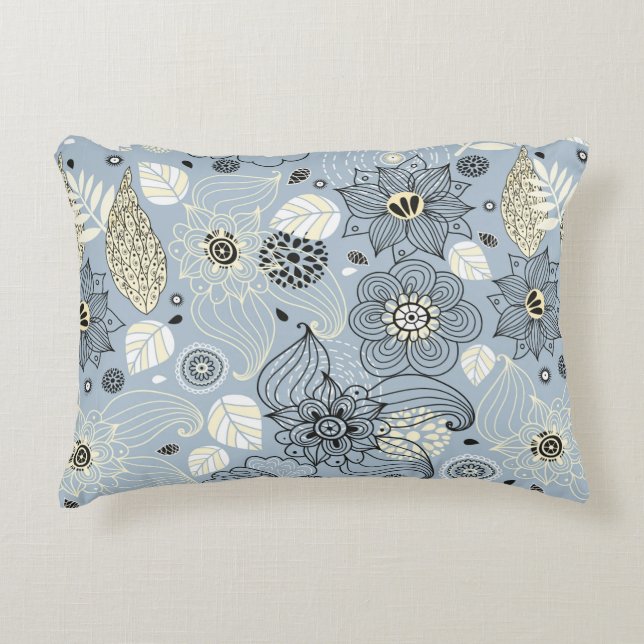 Floral autumn design accent pillow (Front)