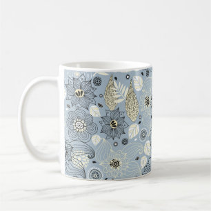 Floral autumn design coffee mug