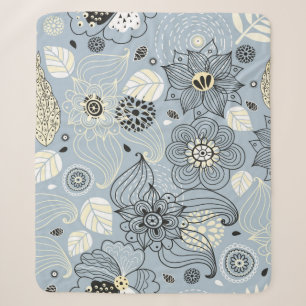 Floral autumn design sherpa blanket